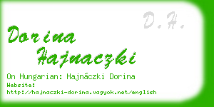 dorina hajnaczki business card